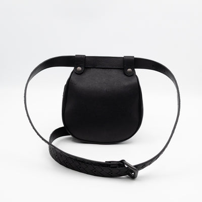 Belt Bag Intrecciato Black Leather