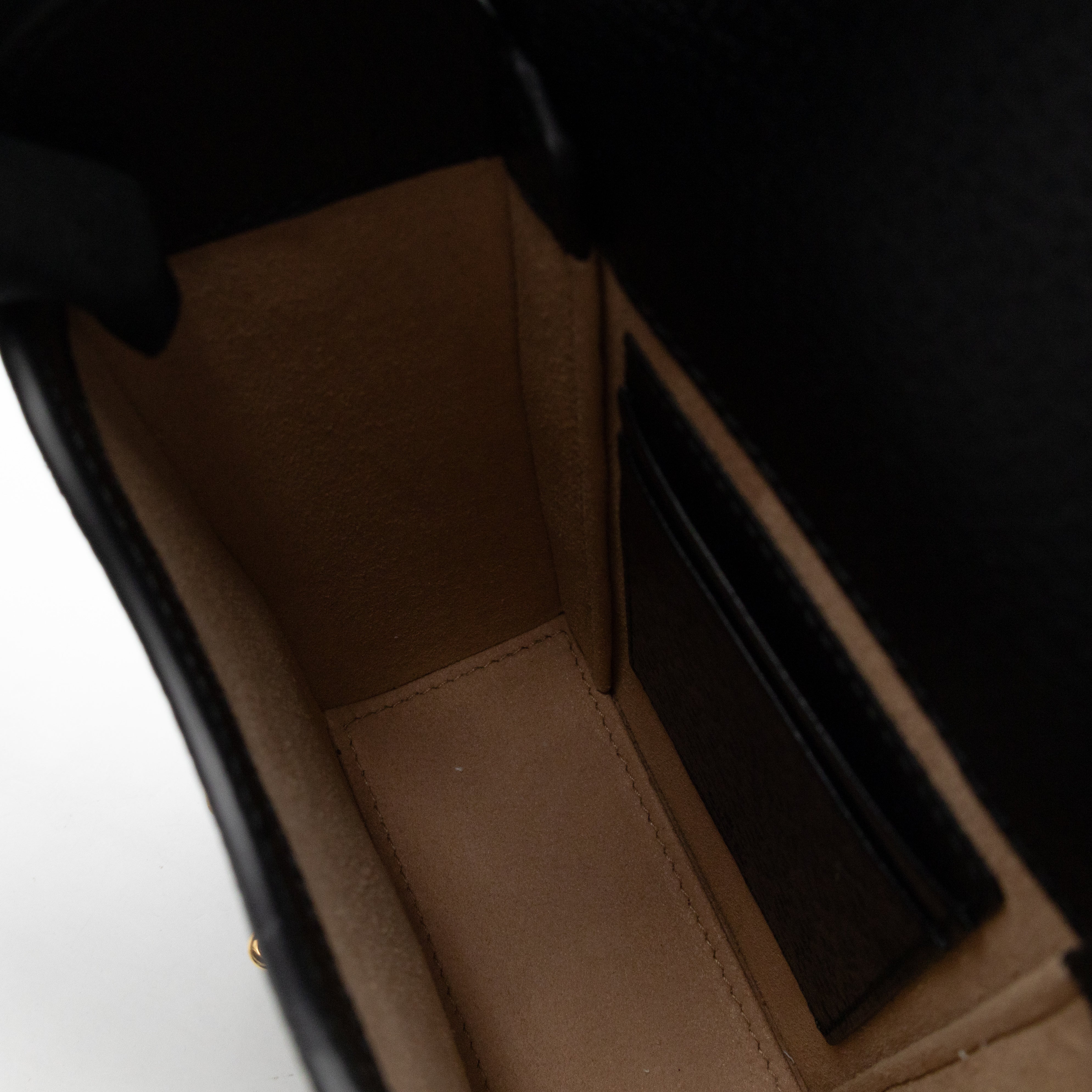 Horsebit Vertical Crossbody Bag Black Leather