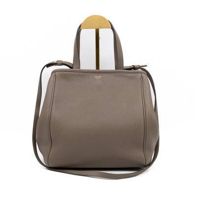 Fold Cabas Small Tote Grey Leather