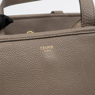 Fold Cabas Small Tote Grey Leather