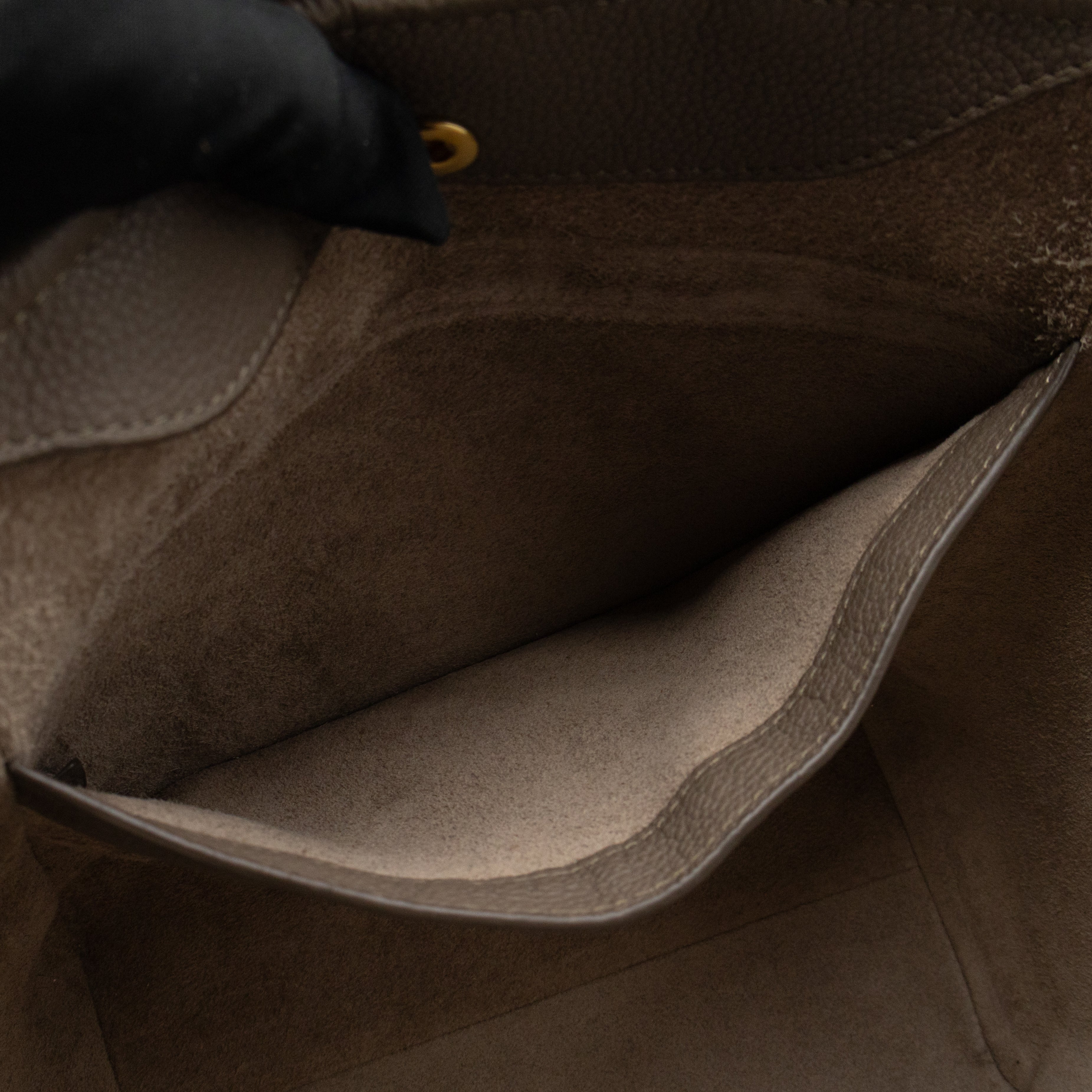 Fold Cabas Small Tote Grey Leather