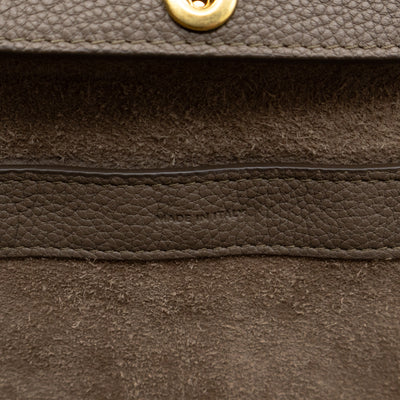 Fold Cabas Small Tote Grey Leather