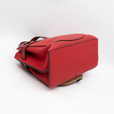 Gate Small Top Handle Tote Red Leather