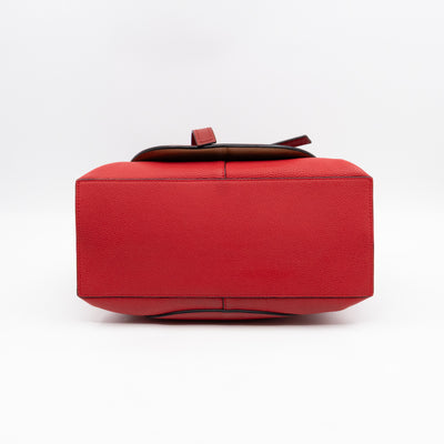 Gate Small Top Handle Tote Red Leather