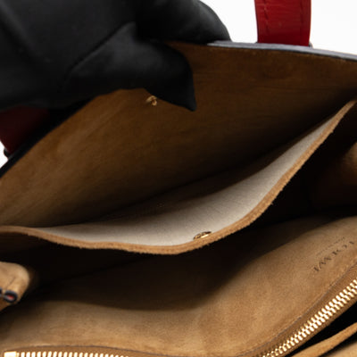 Gate Small Top Handle Tote Red Leather