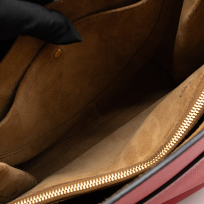 Gate Small Top Handle Tote Red Leather