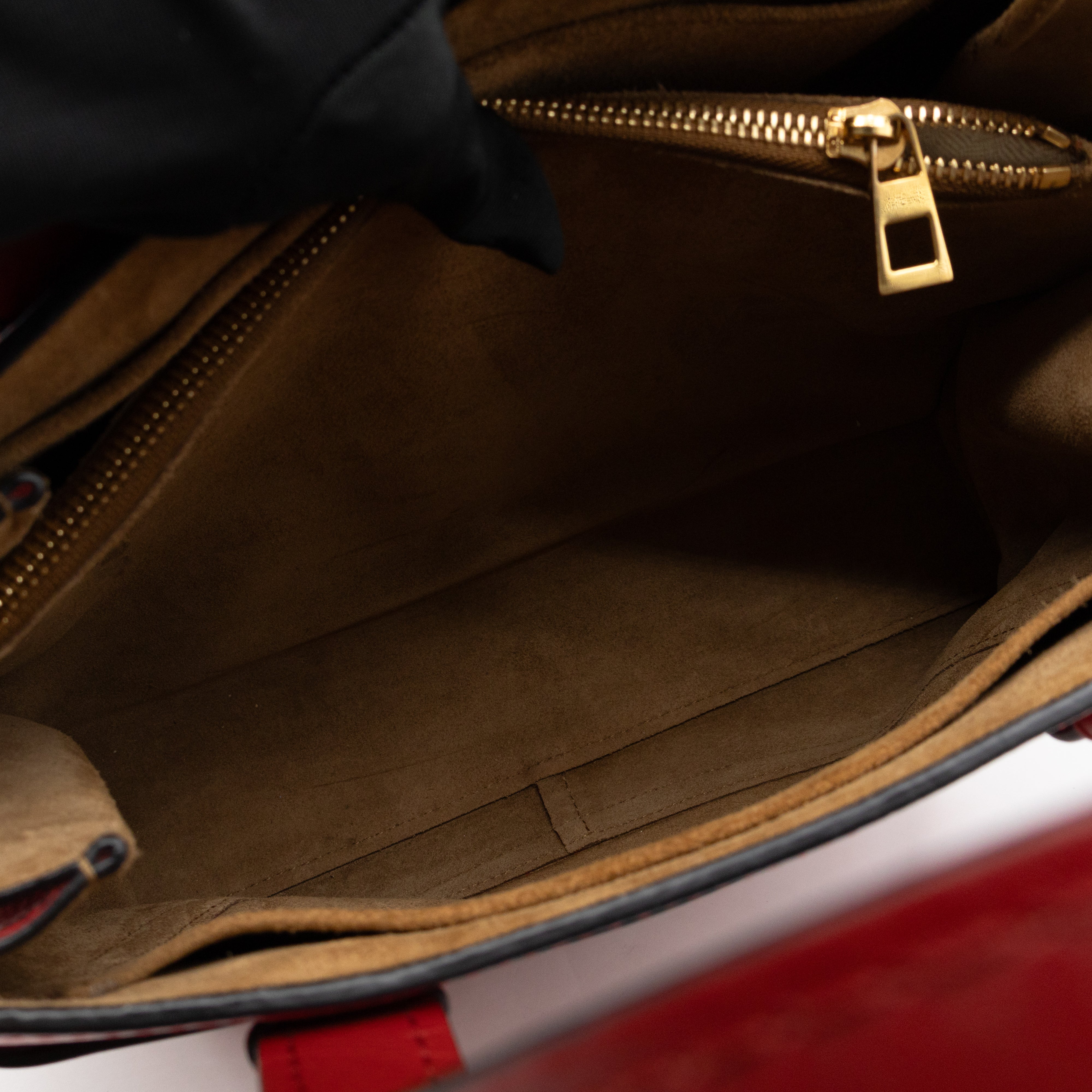 Gate Small Top Handle Tote Red Leather