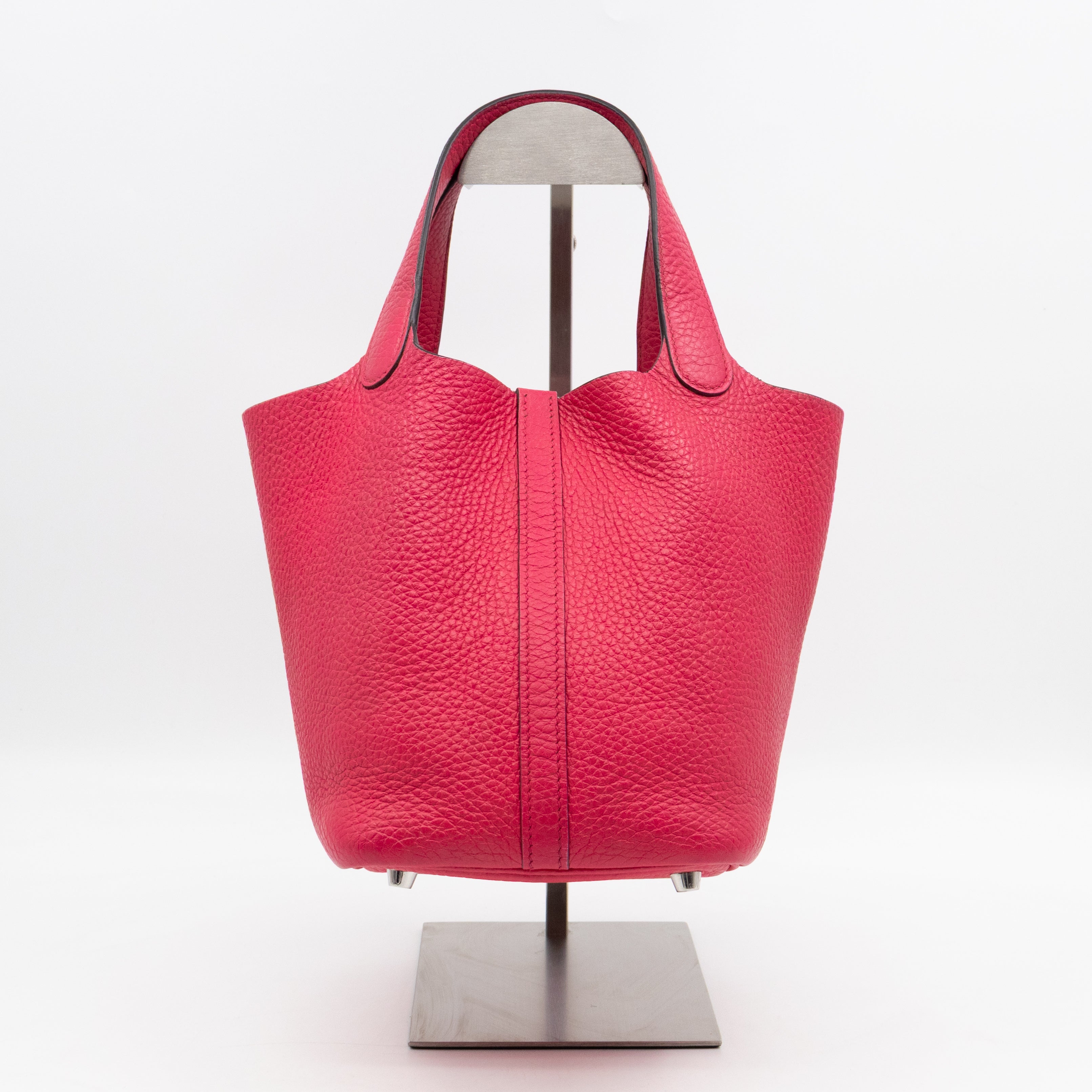 Picotin Lock 18 PM Rose Extreme Taurillon Clemence