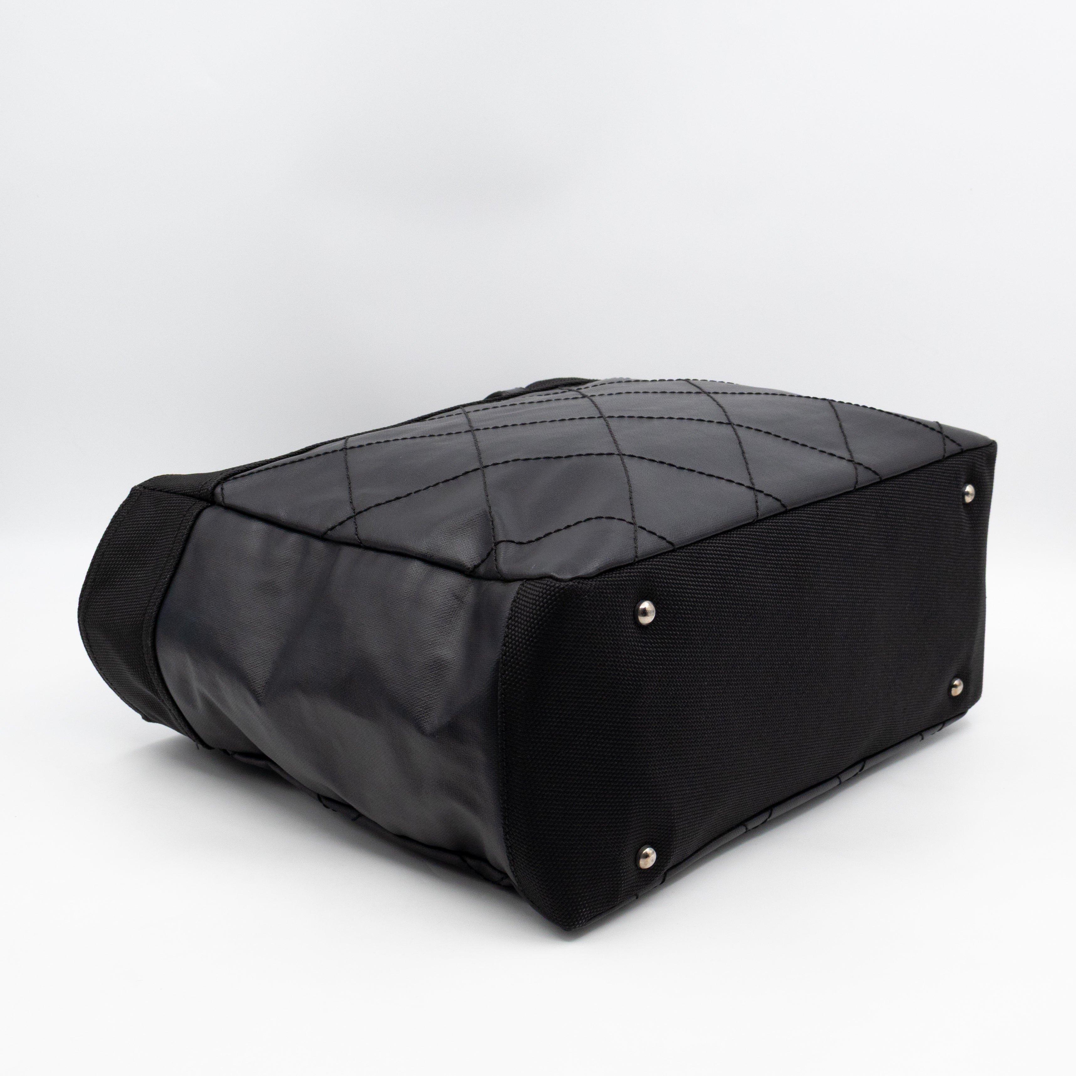 Paris Biarritz Tote Black Canvas