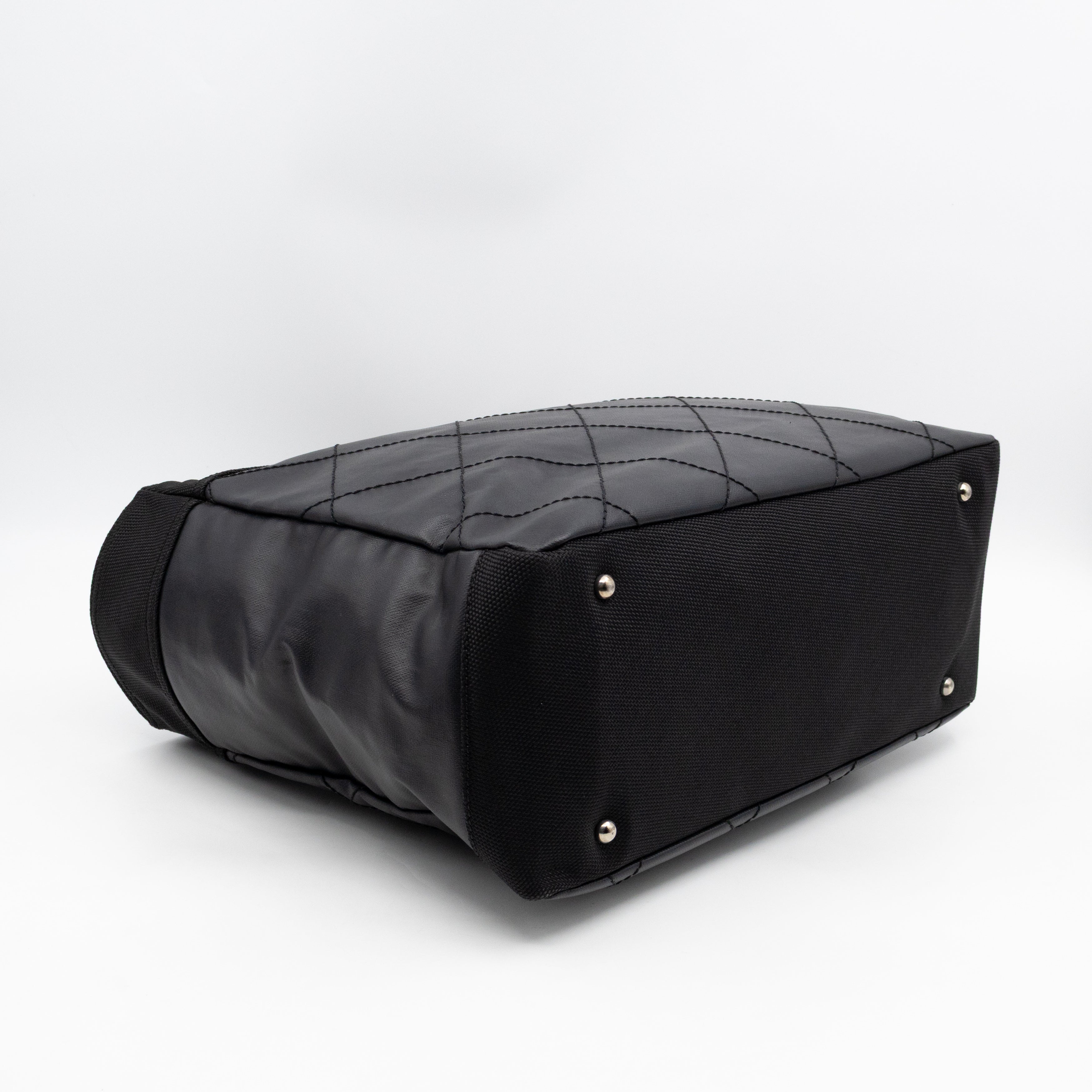 Paris Biarritz Tote Black Canvas