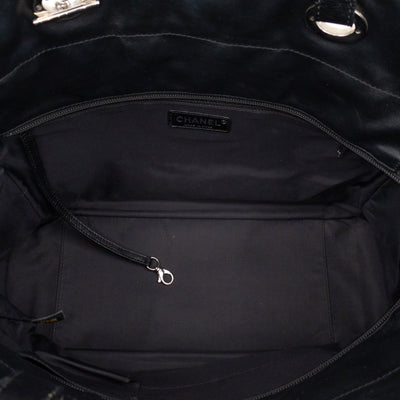 Paris Biarritz Tote Black Canvas