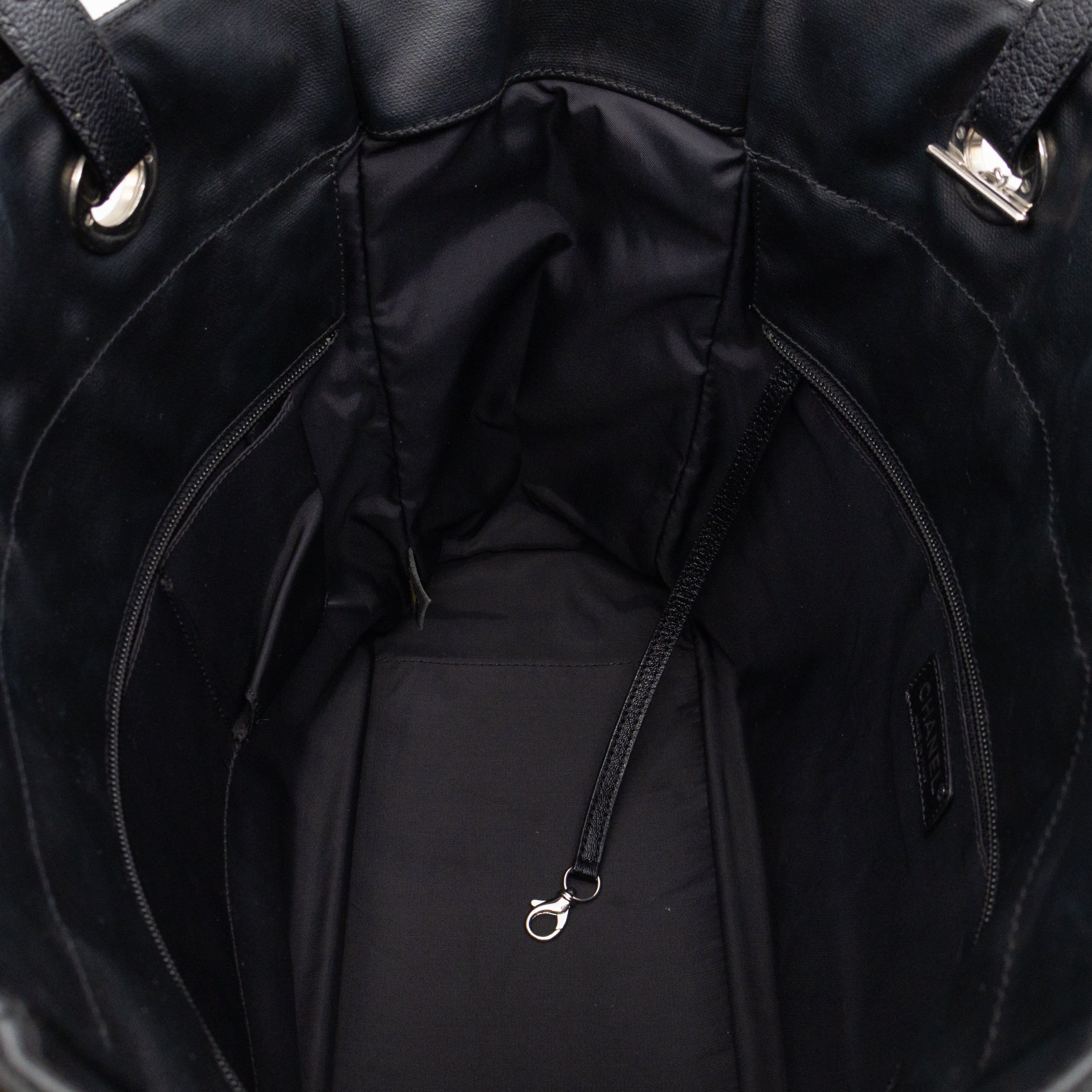 Paris Biarritz Tote Black Canvas