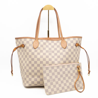 Neverfull MM with Pochette Damier Azur