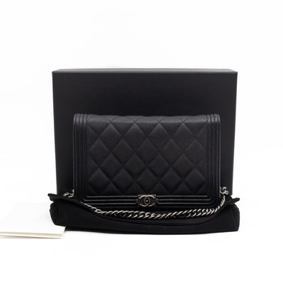 Boy Wallet On Chain Black Caviar Ruthenium