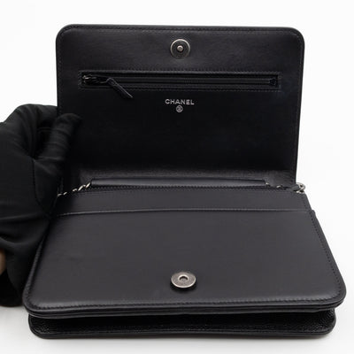 Boy Wallet On Chain Black Caviar Ruthenium