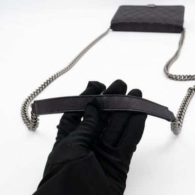 Boy Wallet On Chain Black Caviar Ruthenium