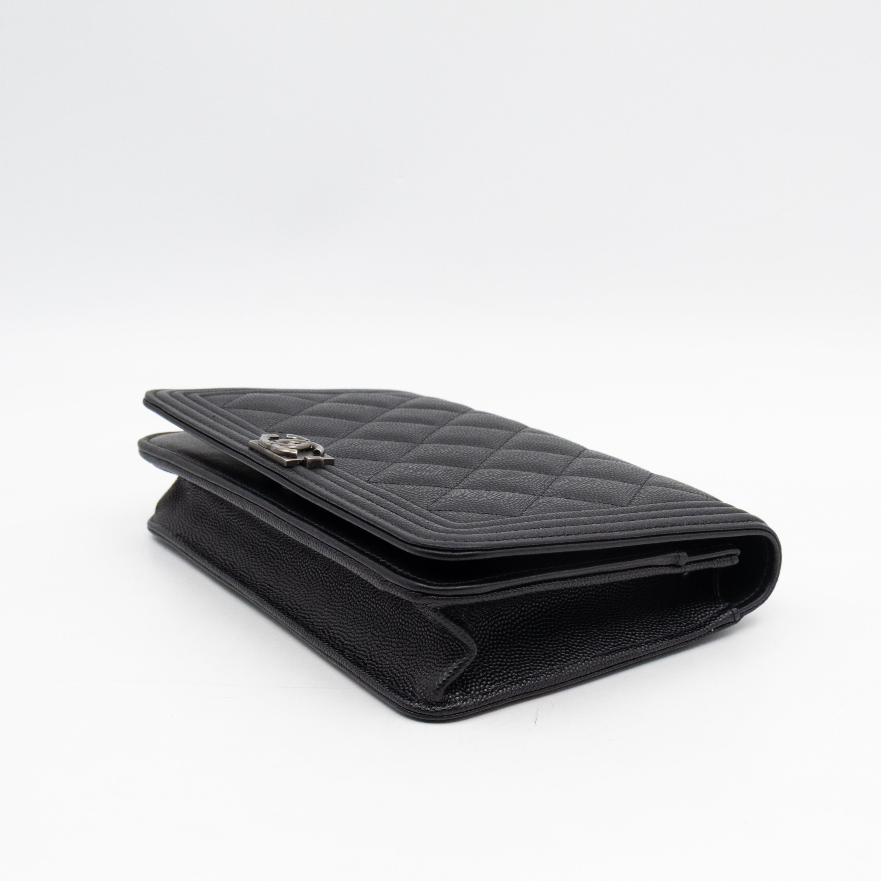Boy Wallet On Chain Black Caviar Ruthenium