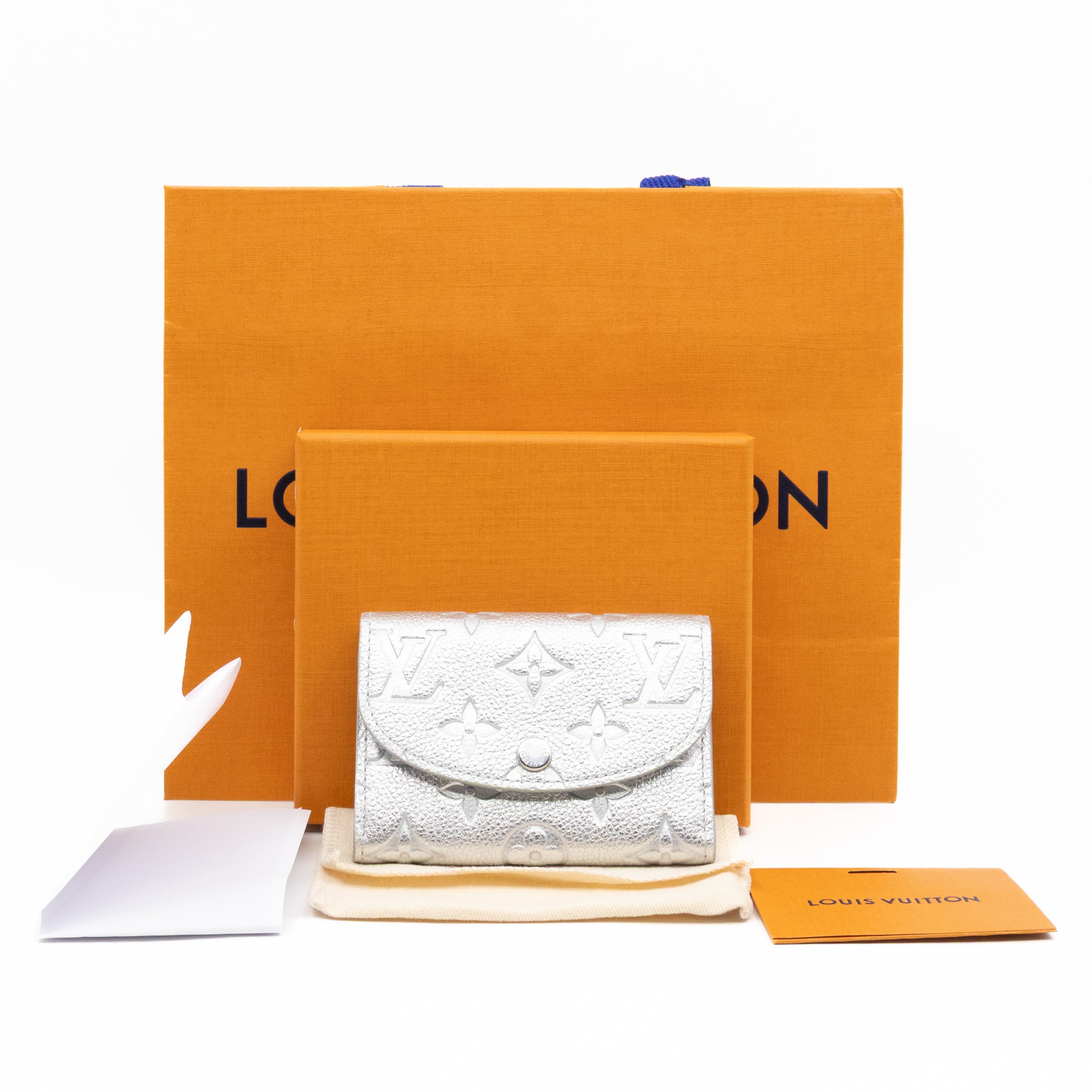 Rosalie Coin Purse Silver Monogram Empreinte