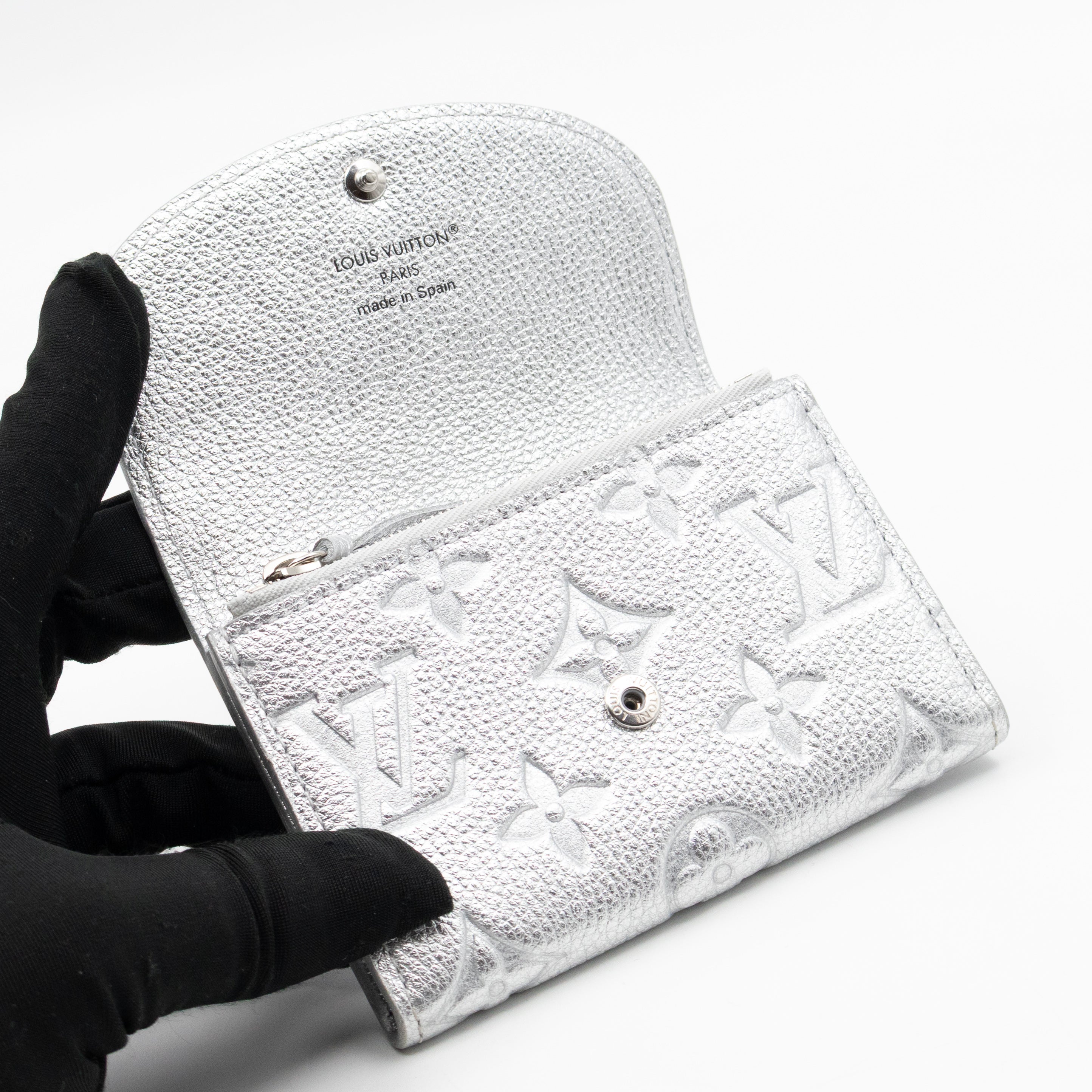 Rosalie Coin Purse Silver Monogram Empreinte