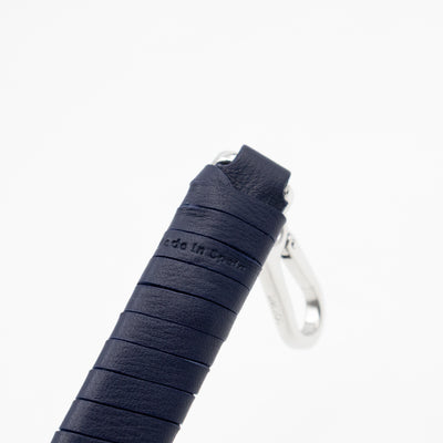 Flamenco Medium Bag with Spiral Strap Abyss Blue Leather