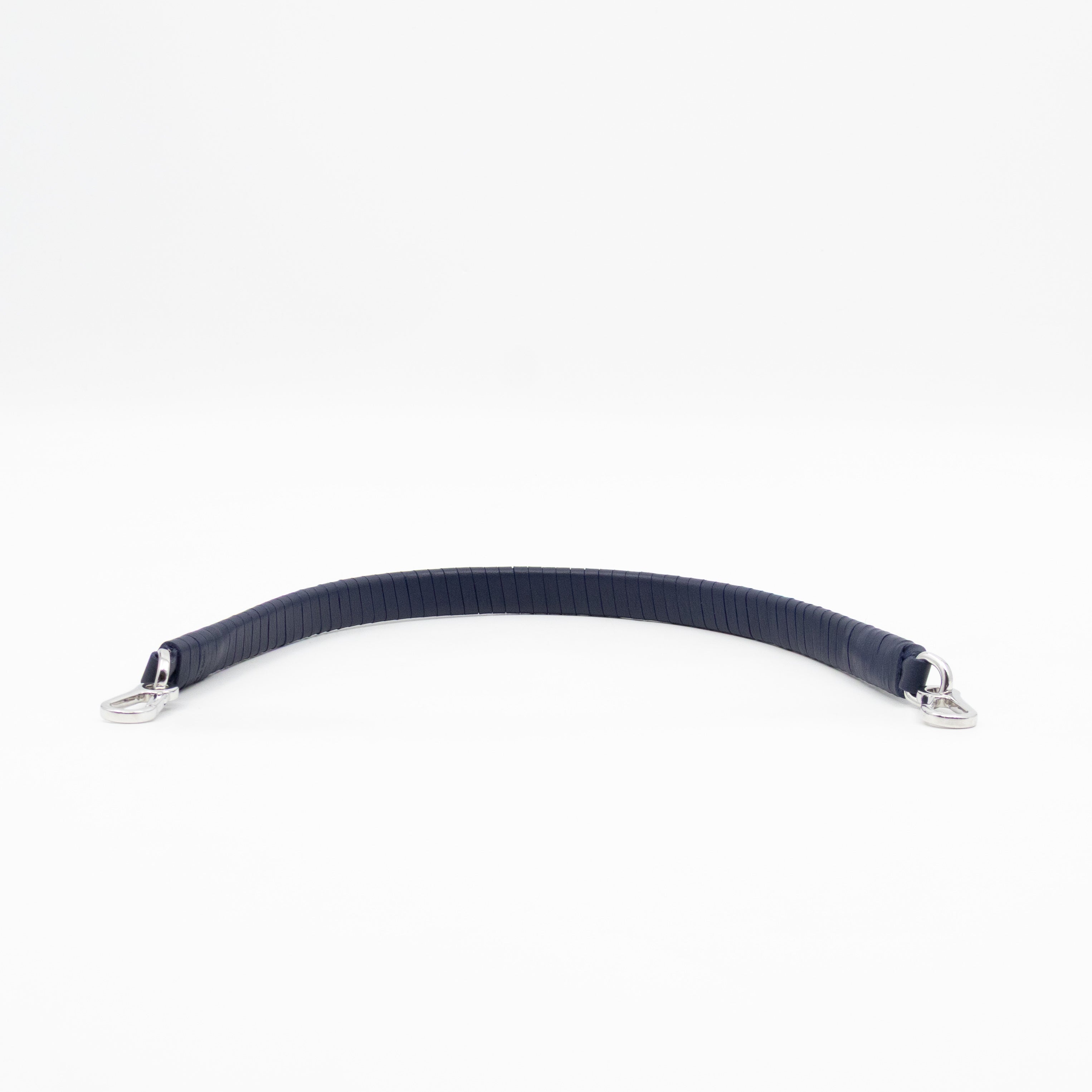 Flamenco Medium Bag with Spiral Strap Abyss Blue Leather