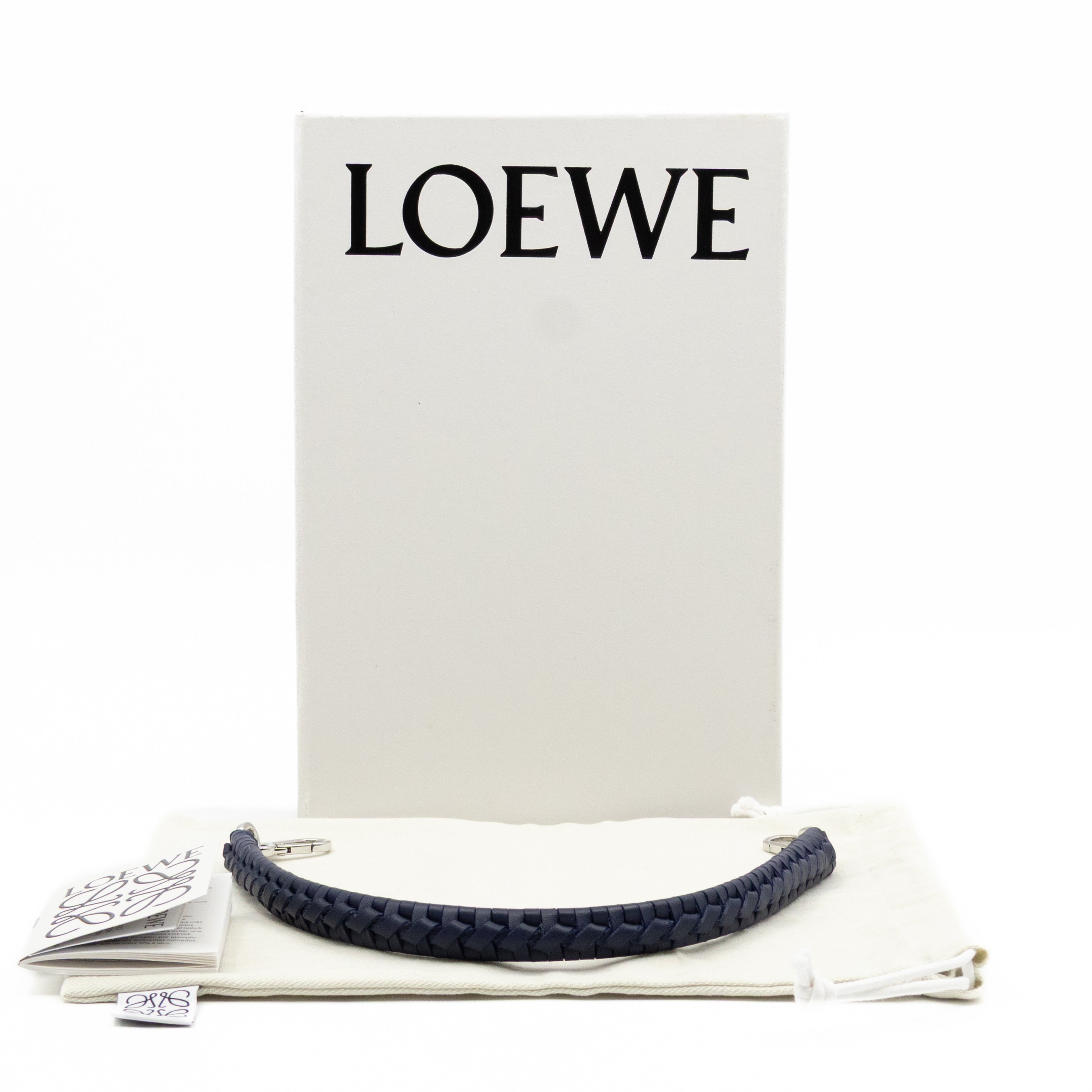 Flamenco Medium Bag with Spiral Strap Abyss Blue Leather