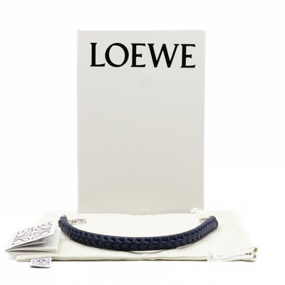 Flamenco Medium Bag with Spiral Strap Abyss Blue Leather