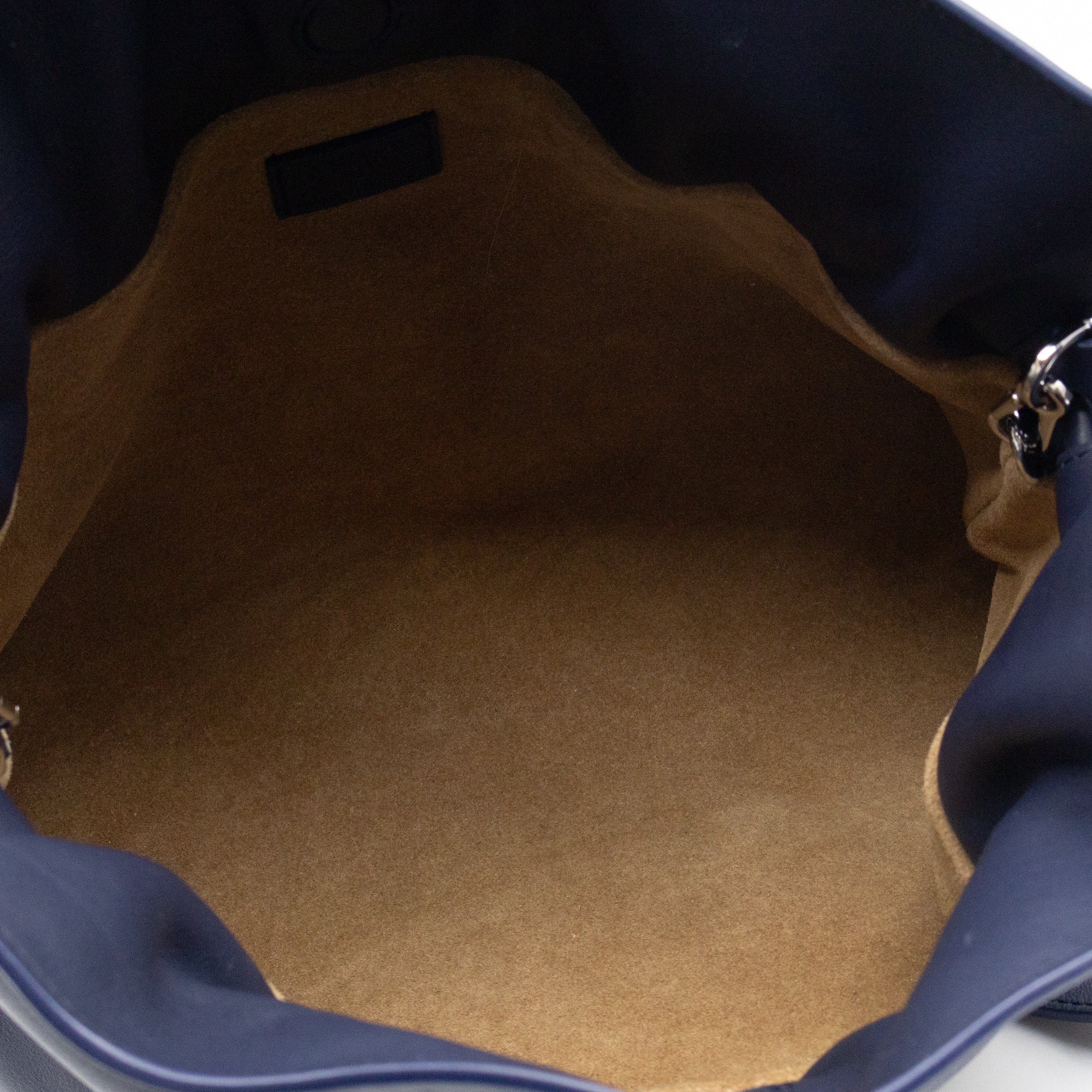 Flamenco Medium Bag with Spiral Strap Abyss Blue Leather