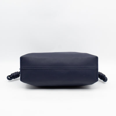 Flamenco Medium Bag with Spiral Strap Abyss Blue Leather