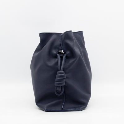 Flamenco Medium Bag with Spiral Strap Abyss Blue Leather