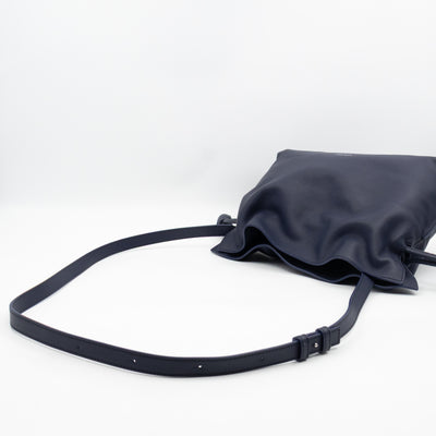 Flamenco Medium Bag with Spiral Strap Abyss Blue Leather