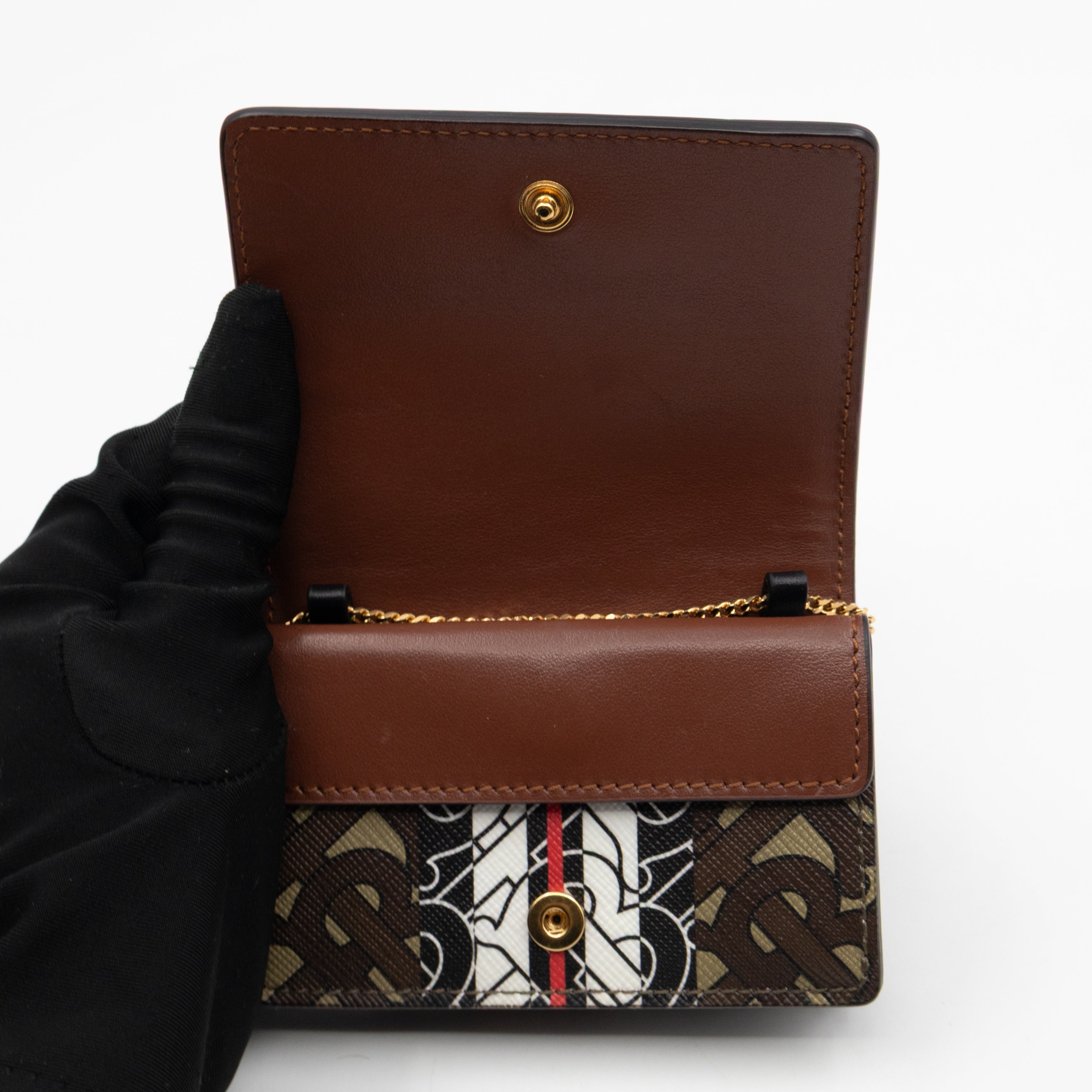 Jessie Wallet With Chain Brown TB Monogram