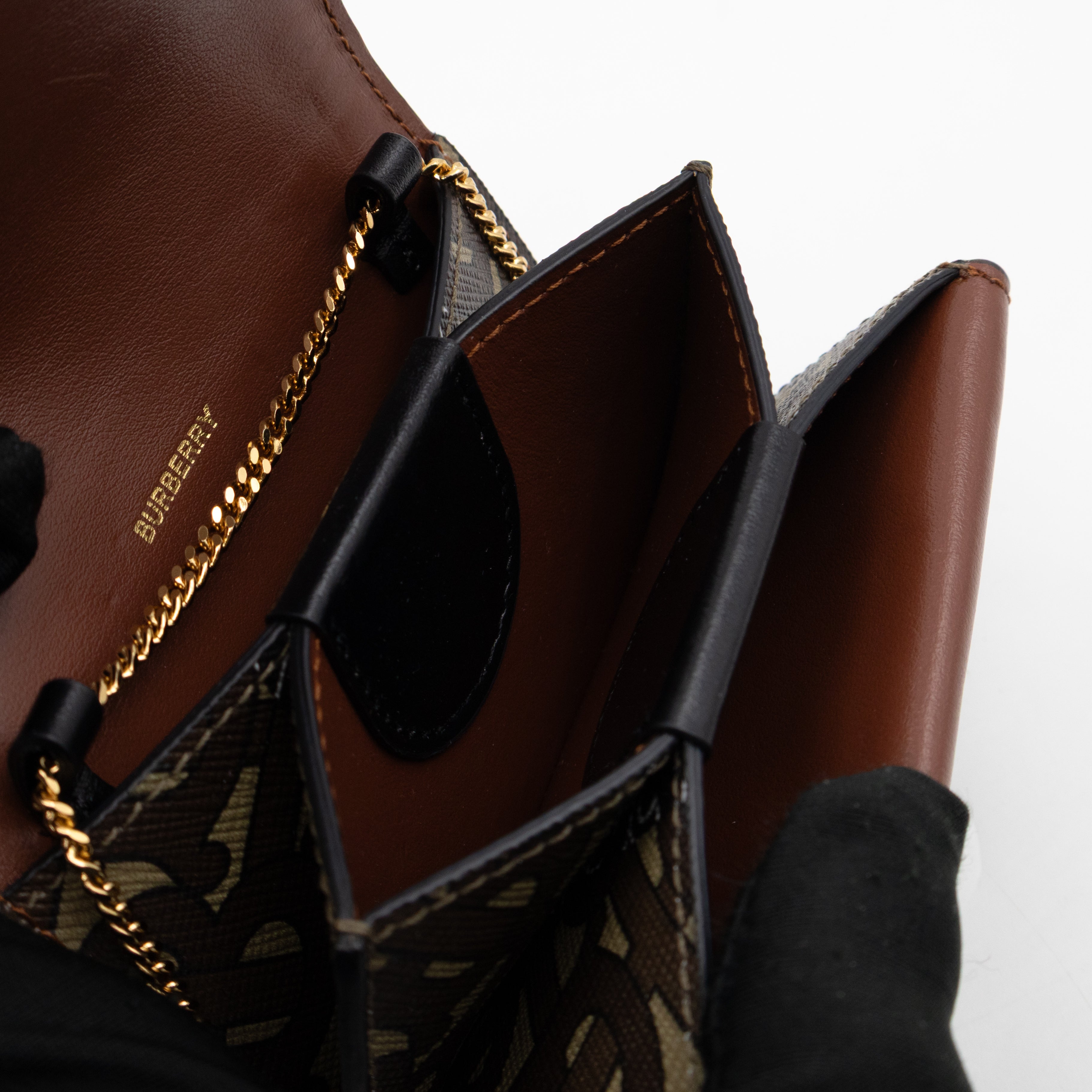 Jessie Wallet With Chain Brown TB Monogram