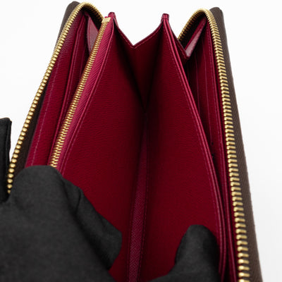 Zippy Wallet Monogram Fuchsia