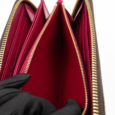 Zippy Wallet Monogram Fuchsia