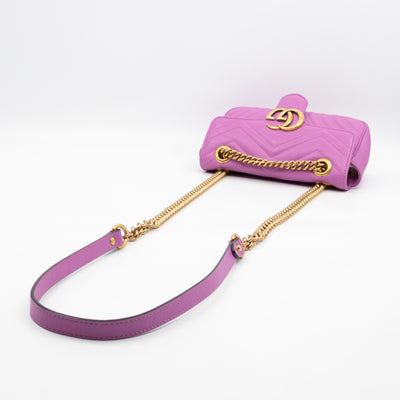 GG Marmont Flap Small Pink Leather