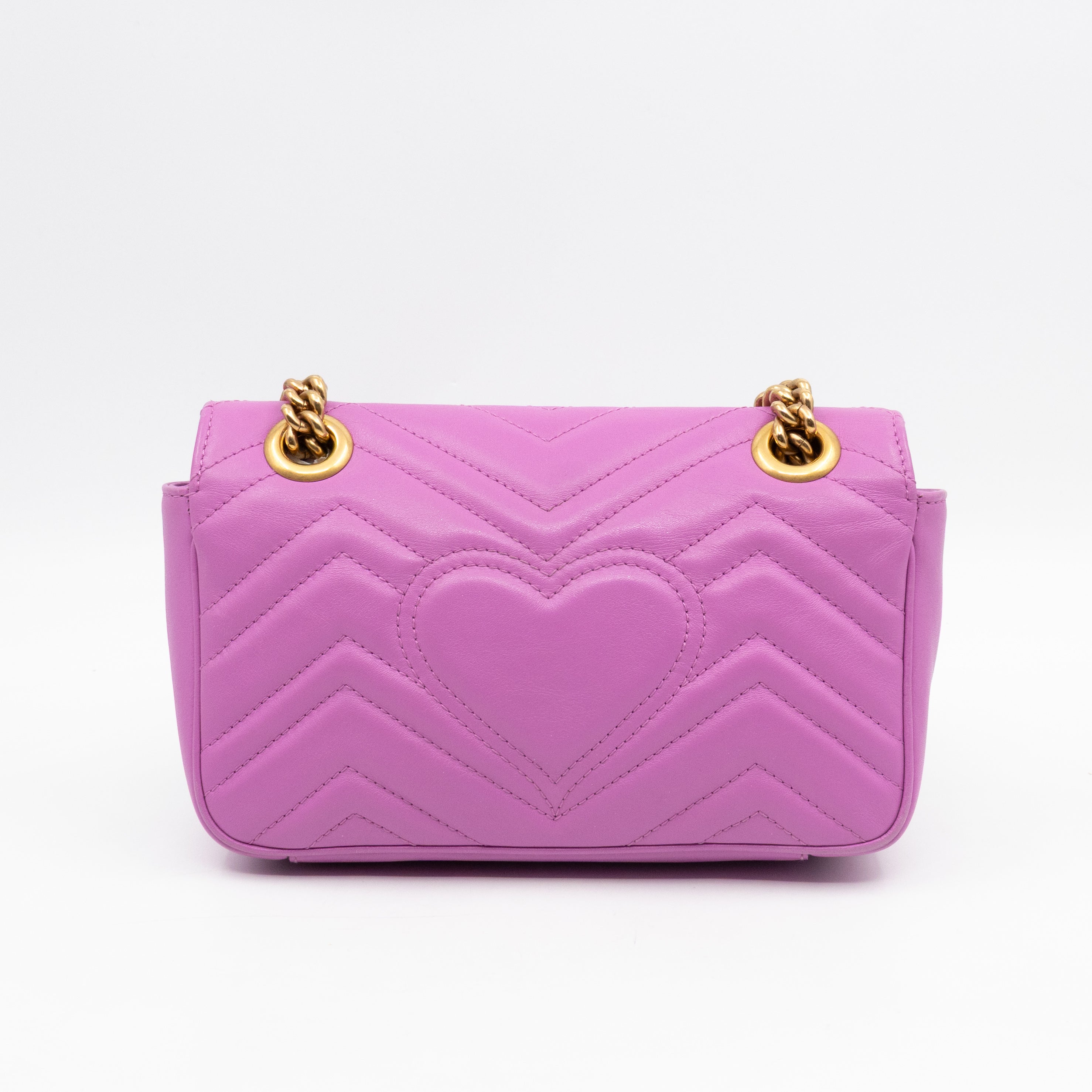 GG Marmont Flap Small Pink Leather