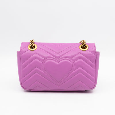 GG Marmont Flap Small Pink Leather
