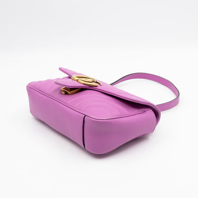 GG Marmont Flap Small Pink Leather