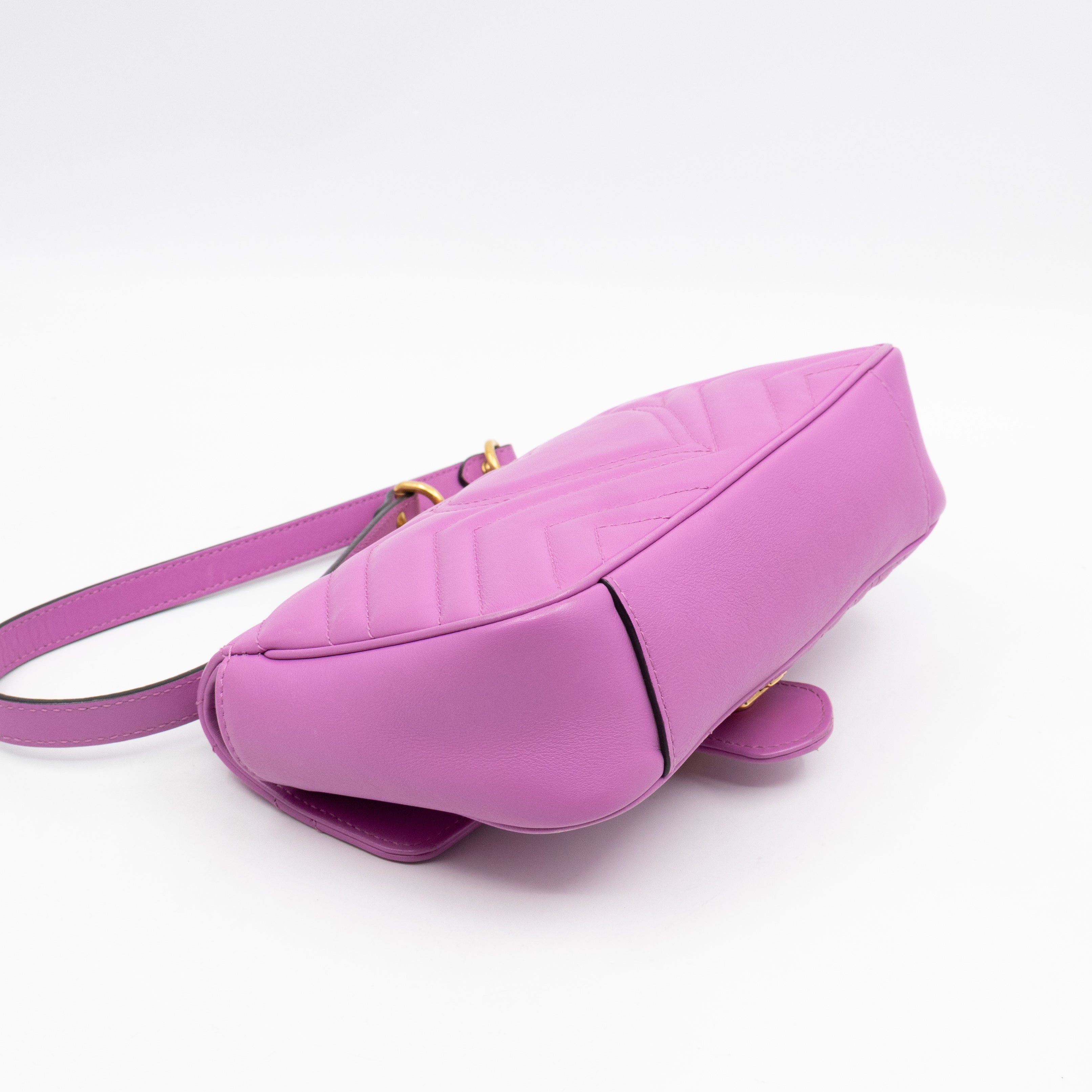 GG Marmont Flap Small Pink Leather