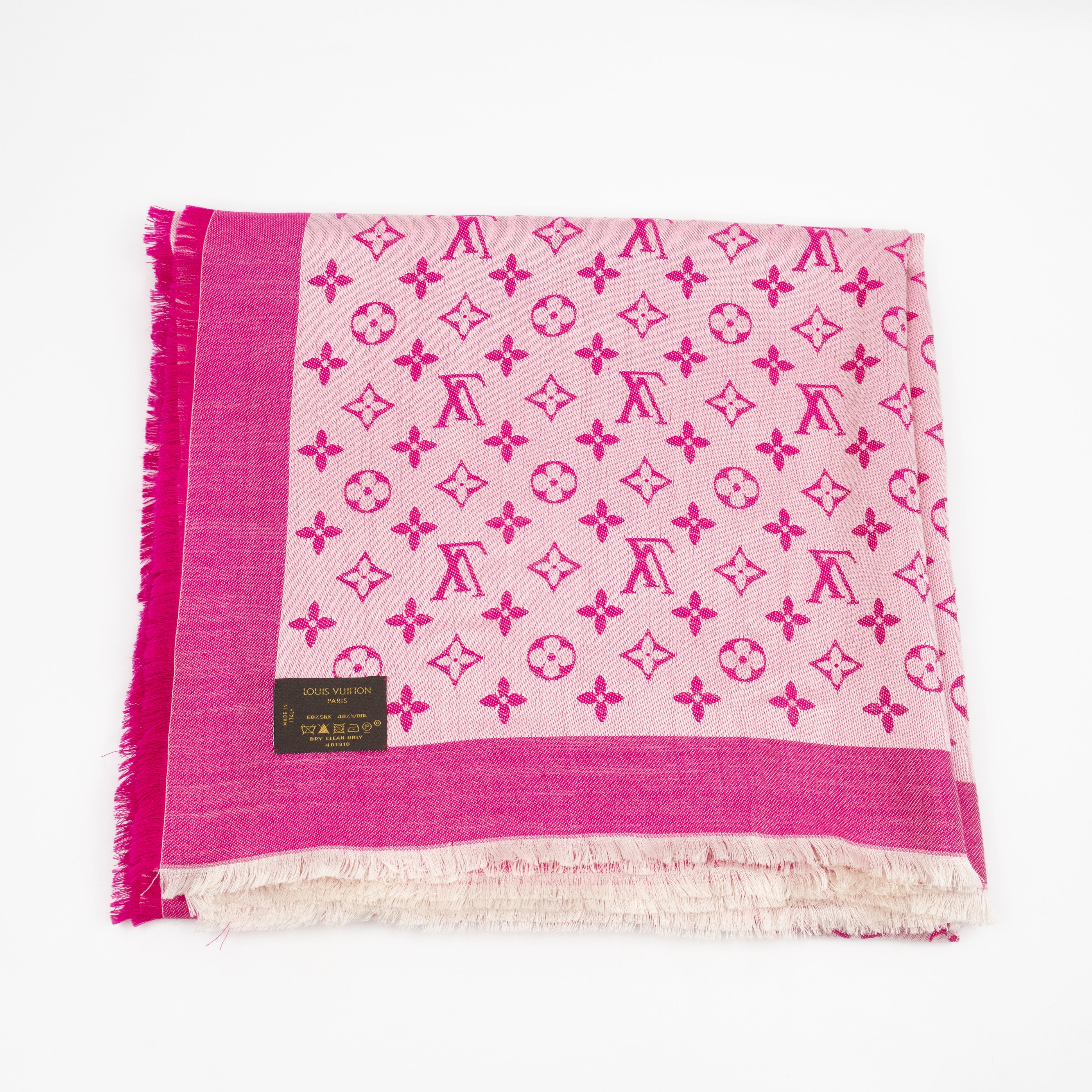 Monogram Denim Shawl Pink