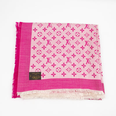 Monogram Denim Shawl Pink