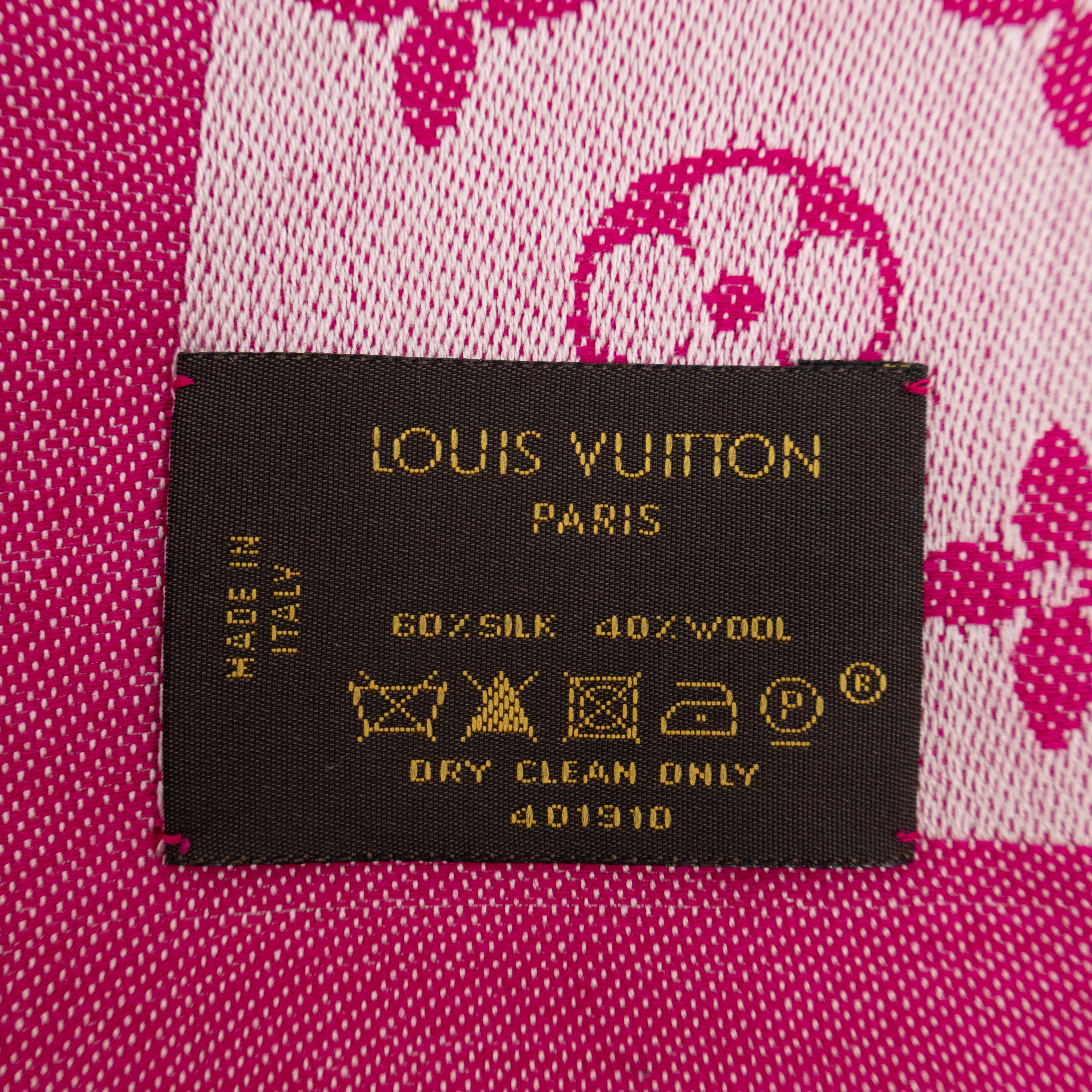 Monogram Denim Shawl Pink