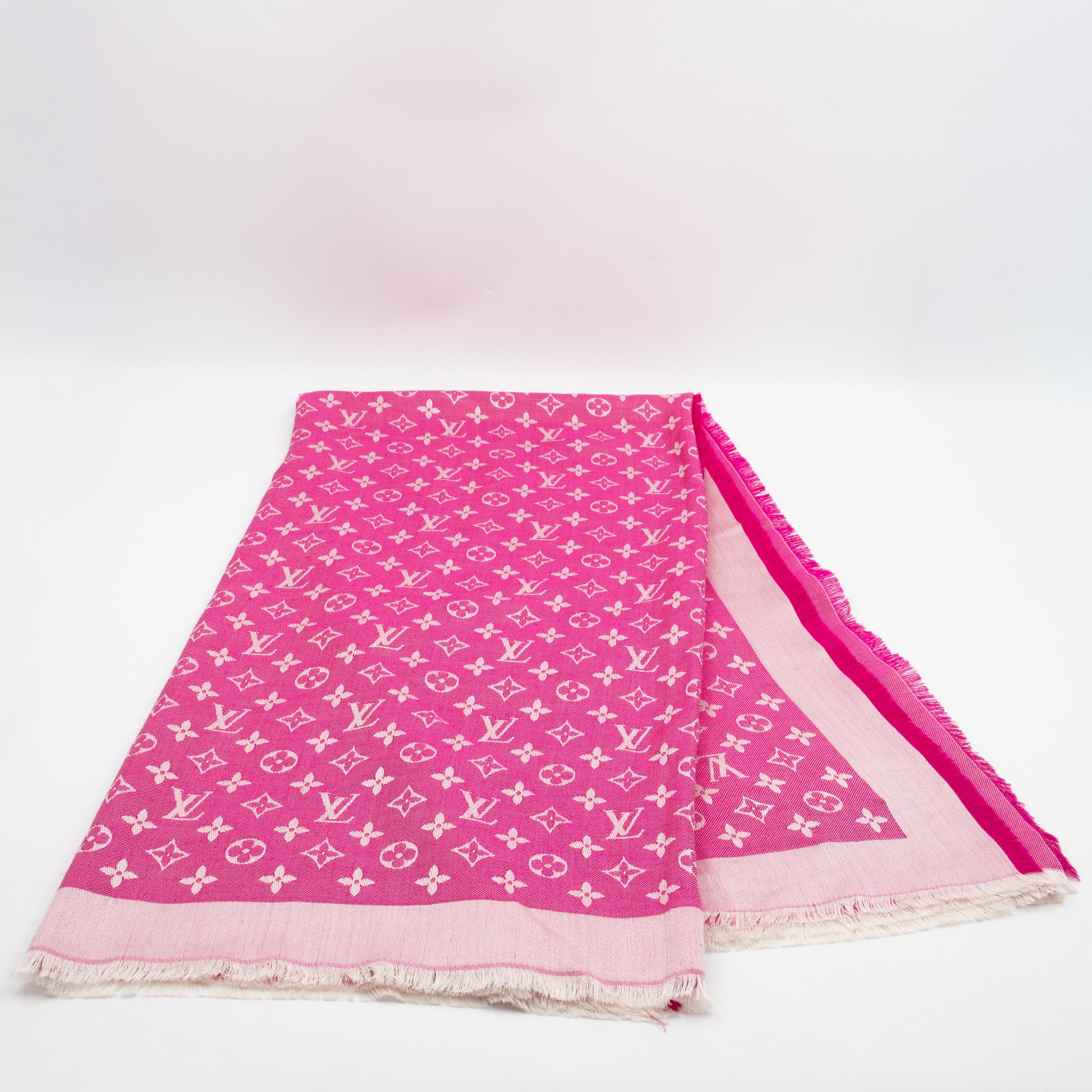 Monogram Denim Shawl Pink