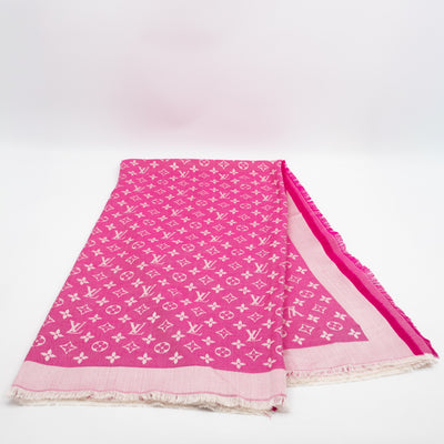 Monogram Denim Shawl Pink