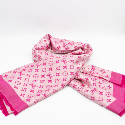 Monogram Denim Shawl Pink