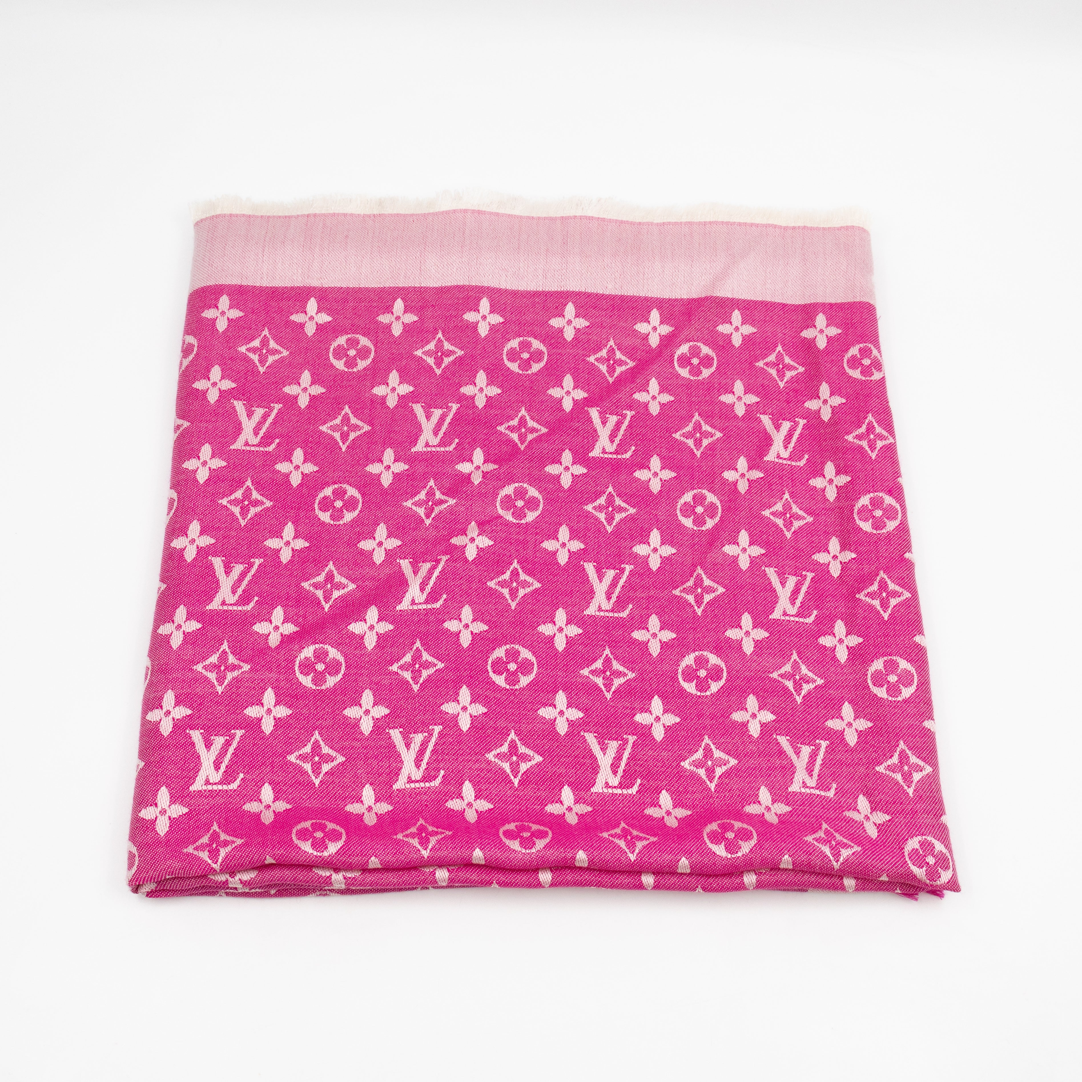 Monogram Denim Shawl Pink