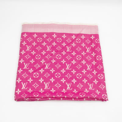 Monogram Denim Shawl Pink