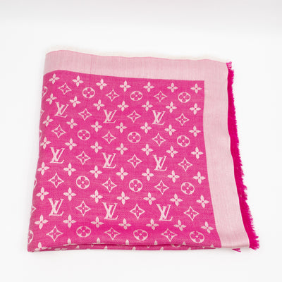 Monogram Denim Shawl Pink
