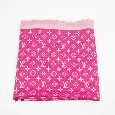 Monogram Denim Shawl Pink